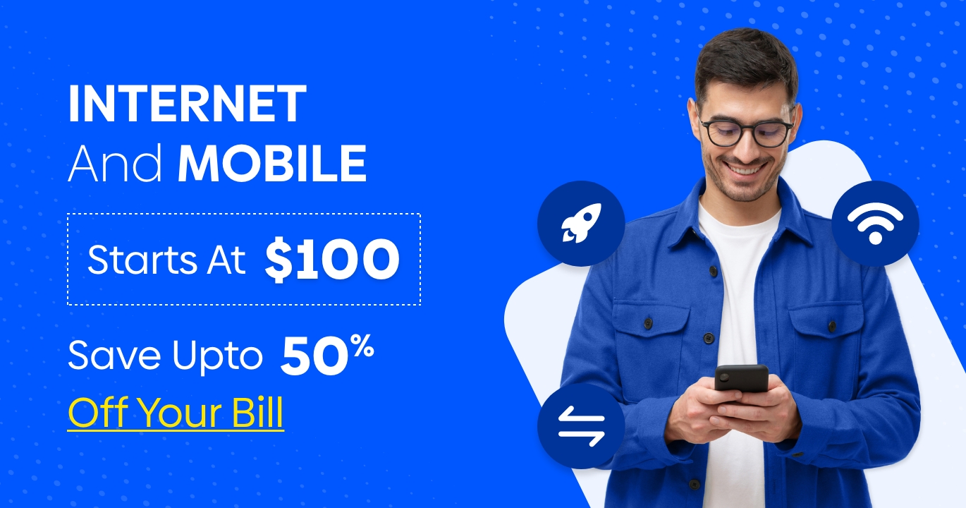 Home internet and mobile banner