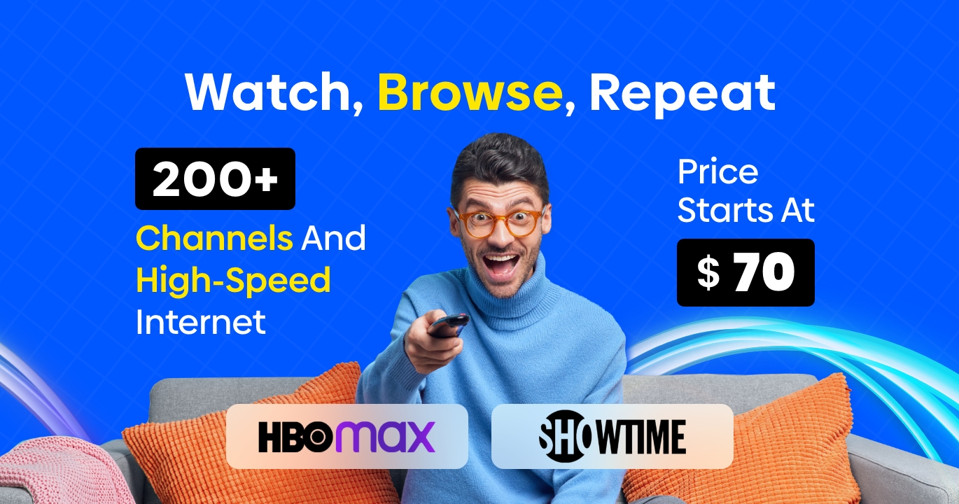 Home internet and tv banner